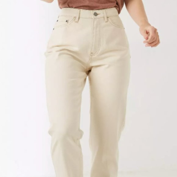 FatFace Mom Ecru Jeans (Size 8 Long)